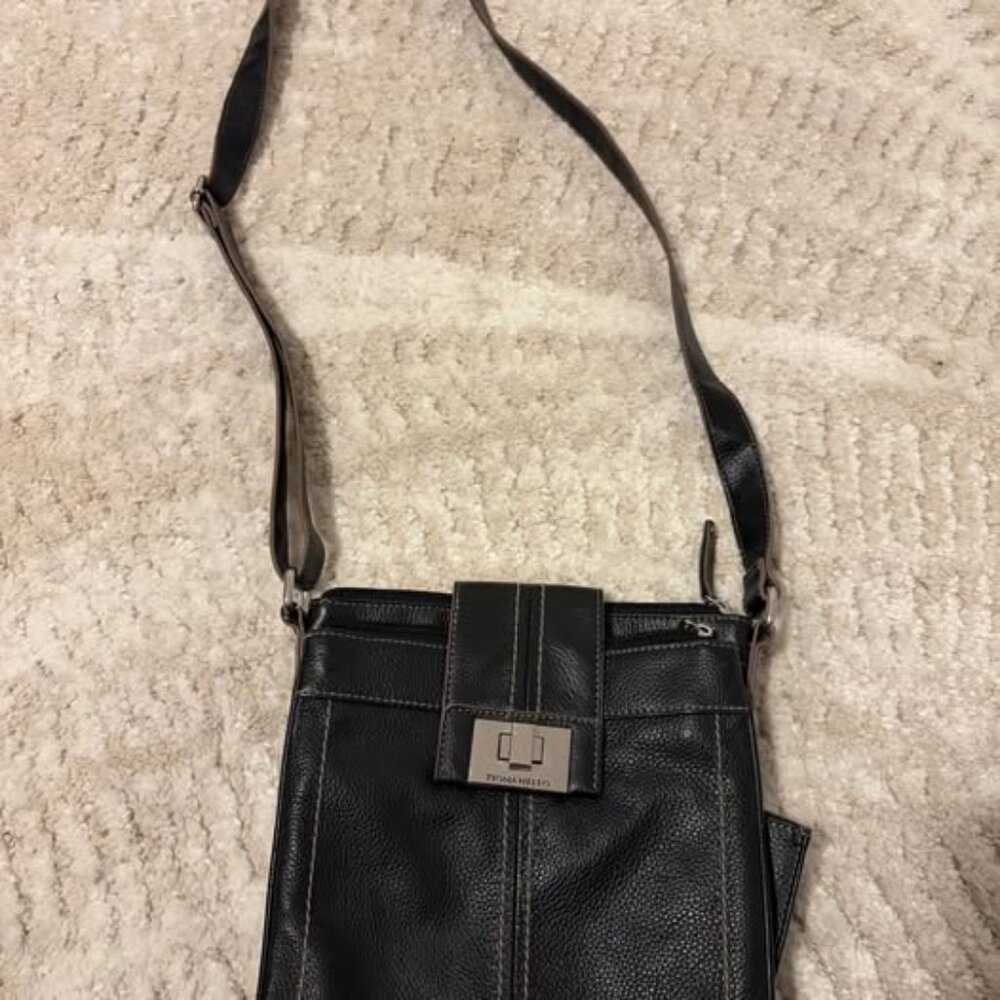 Tignanello Black Leather Cross Body